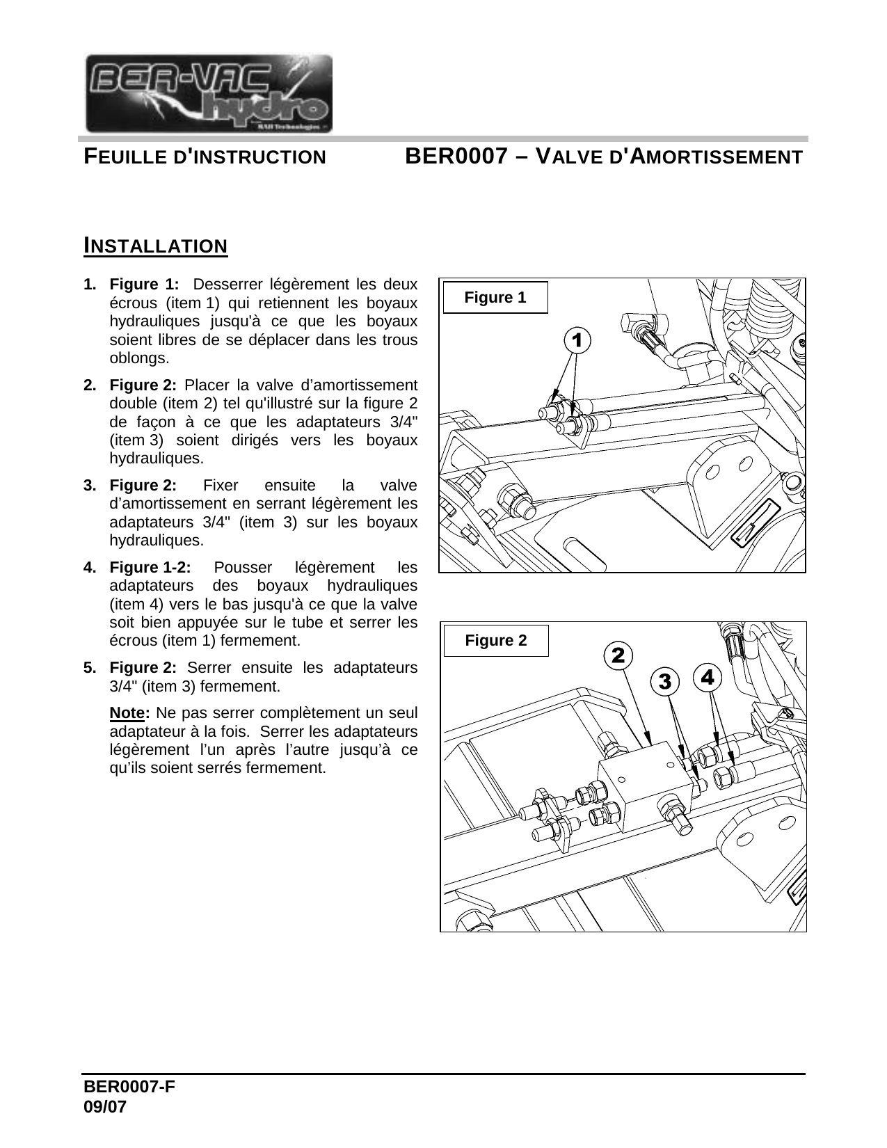 BER0007  Valve d'amortissement