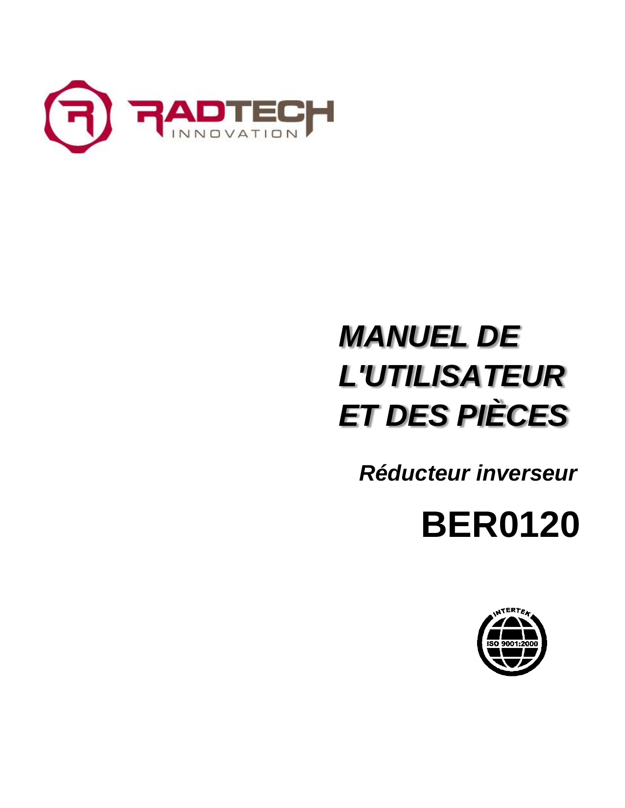 BER0120 Réducteur inverseur